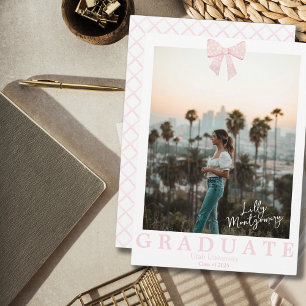 Anúncio de Graduação Laço Rosa Coquette Branco