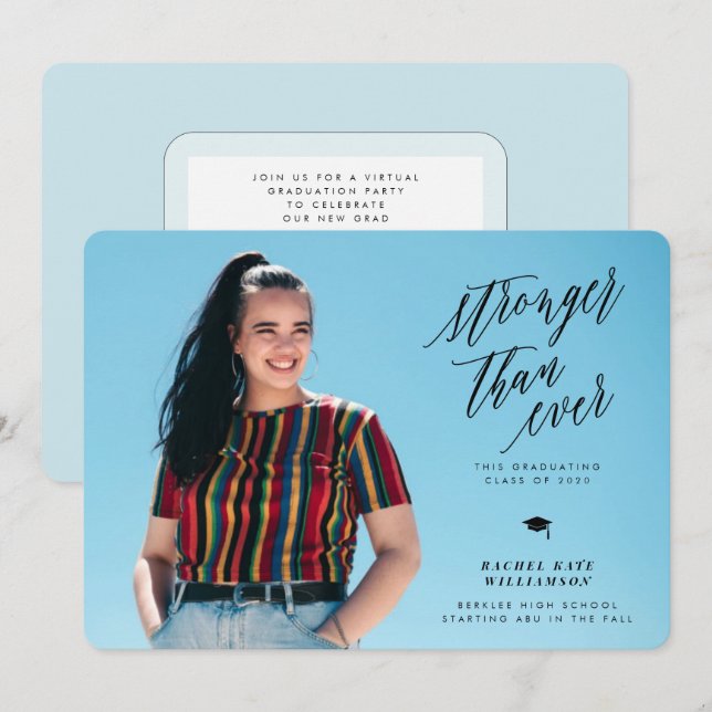 Anúncio de Graduação Mais Forte que Nunca (Frente/Verso)