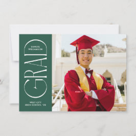 Anúncio de Graduação Minimalista Verde Moderna