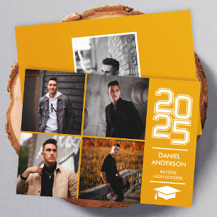 Anúncio de Graduação Moderno em Quadrado Dourado F