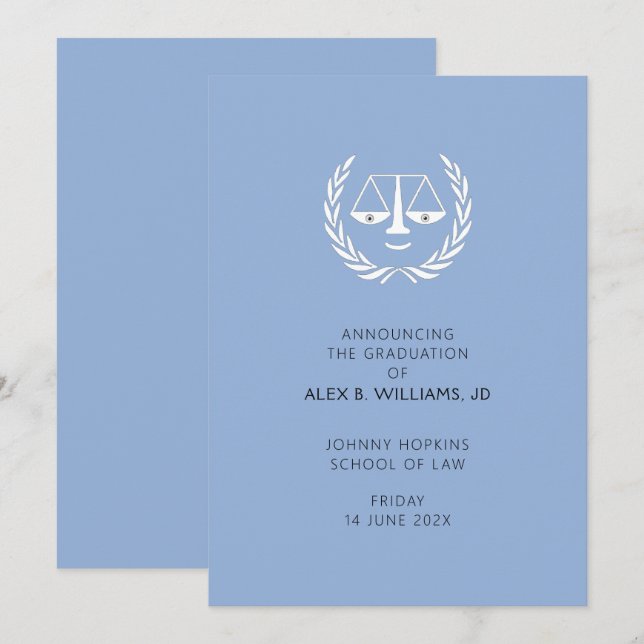 Anúncio de Graduação na Faculdade de Direito (Frente/Verso)