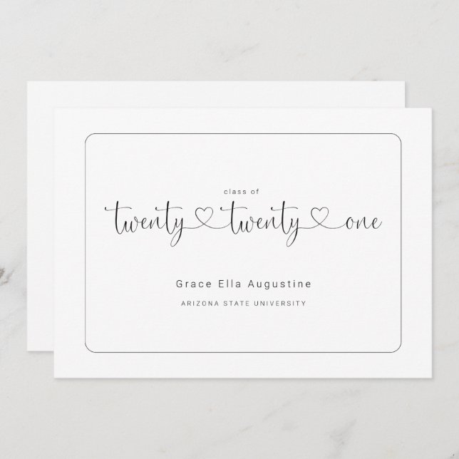 Anúncio de graduação simples (Frente/Verso)