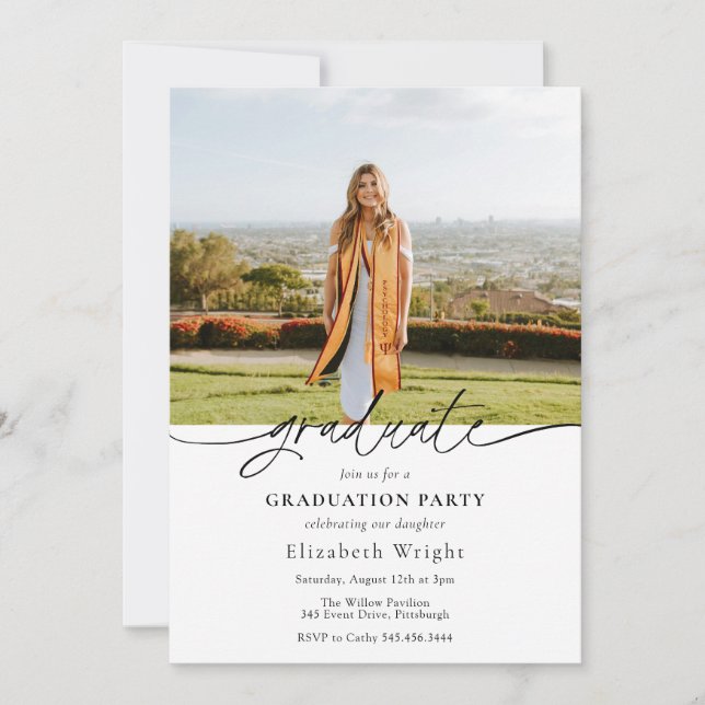 Anúncio de Graduação Simples com Foto (Frente)