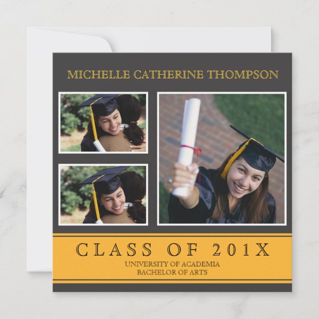 Anúncio de graduação tradicional da universidade (Frente)