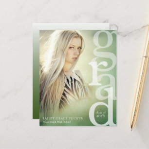 Anúncio de Graduação Verde de Sobreposição de FORM