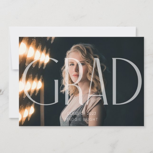 Anúncio de graduado minimalista moderno 2023  (Frente)