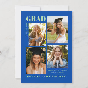 Anúncio de Graduados em Azul Cobalto Com Fotos