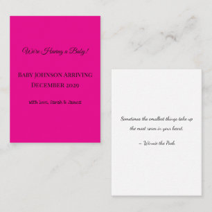 anúncio de gravidez!