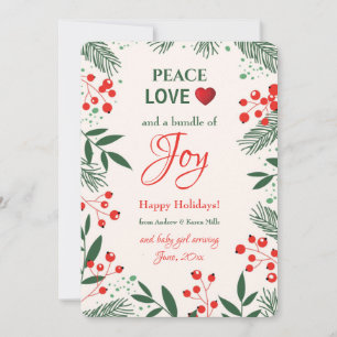 Anúncio de Gravidez Alegria de Férias Cartão de Fé