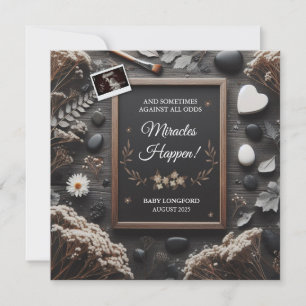 Anúncio de Gravidez Boho   Milagres acontecem