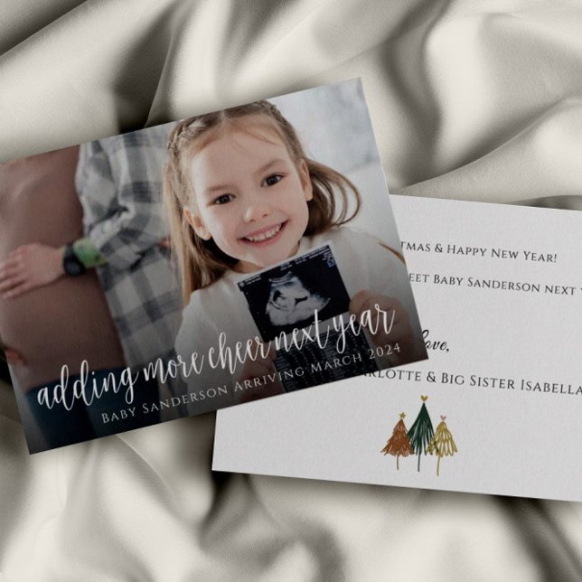 Anúncio de gravidez Cartão de Natal Ultrasom (Criador carregado)