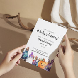 Anúncio de gravidez cartão postal de Halloween