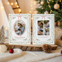 Anúncio de Gravidez Colagem de Fotos de Natal com 