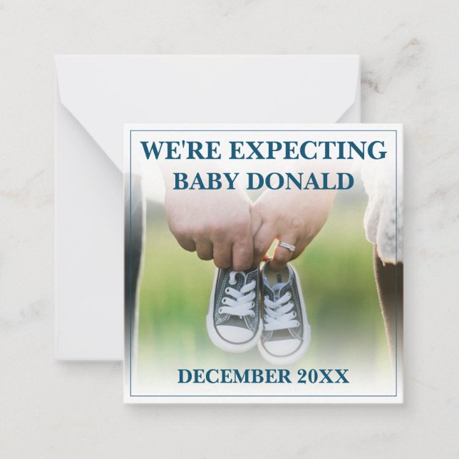 Anúncio de gravidez com Calçados para bebês (Frente)