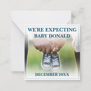 Anúncio de gravidez com Calçados para bebês