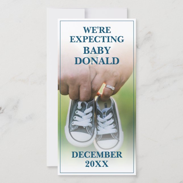 Anúncio de gravidez com Calçados para bebês (Frente)