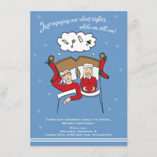 Anúncio de gravidez com cartão de Natal A6 - Loi