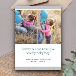 Anúncio de Gravidez com Colagem de Fotos Moderna