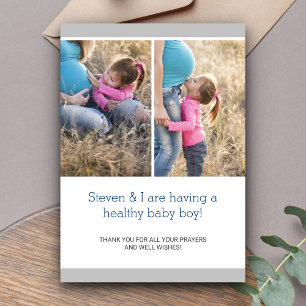 Anúncio de Gravidez com Colagem de Fotos Moderna