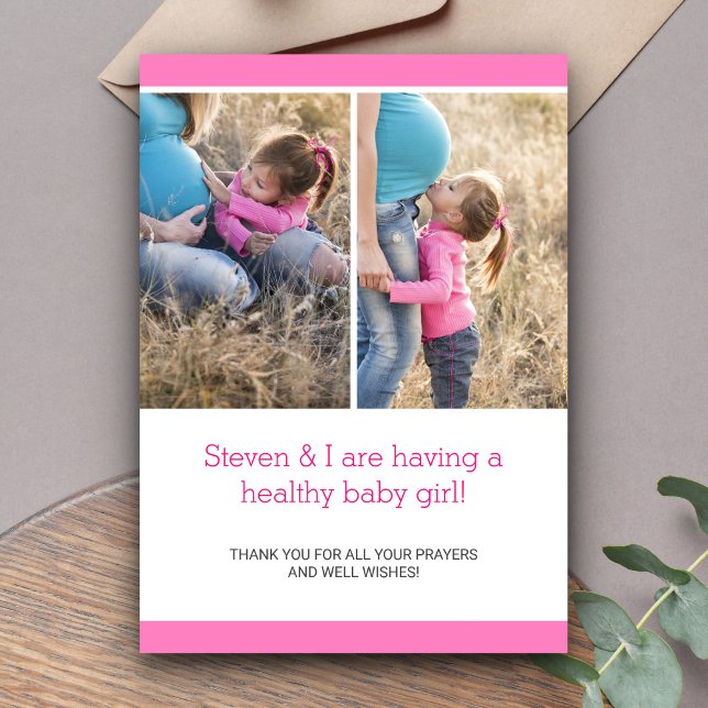 Anúncio de Gravidez com Colagem de Fotos Moderna (Criador carregado)