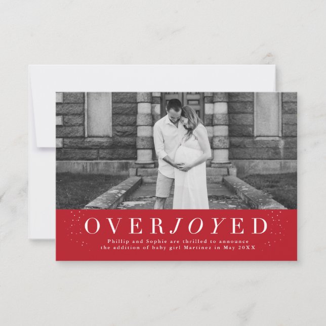 Anúncio de gravidez com fotos vermelhas e desagrad (Frente)