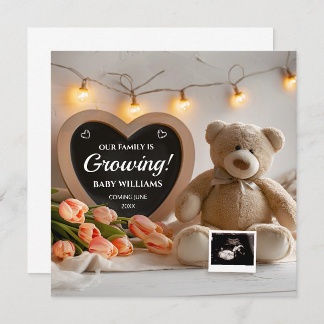 Anúncio de Gravidez com Nascimento em Julho (Frente/Verso)