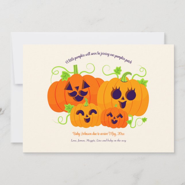 Anúncio de Gravidez da Família Abóbora (Frente)