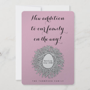 Anúncio de gravidez da Nest Monograma Baby Girl