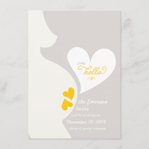 Anúncio de Gravidez da Tummy Twins de Amor