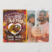 Anúncio de Gravidez de Ação de Graças