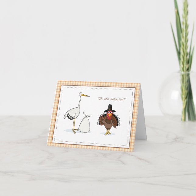 Anúncio de Gravidez de Ação de Graças (Frente)