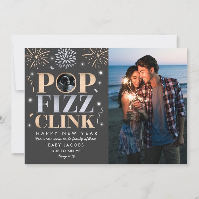 Anúncio de Gravidez de Ano Novo 2019 (Frente)