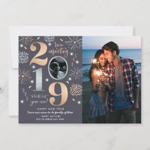 Anúncio de Gravidez de Ano Novo Ano Novo 2019