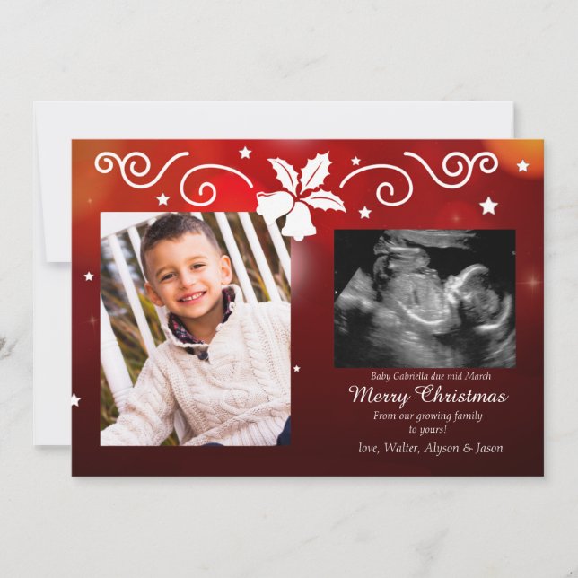 Anúncio de Gravidez de Bênção de Natal (Frente)