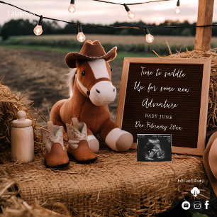 Anúncio de gravidez de cowboy country 