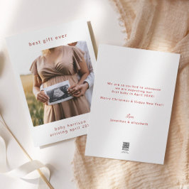 Anúncio de gravidez de feriado Melhor Cartão de Pr