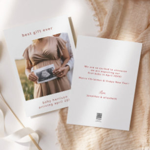 Anúncio de gravidez de feriado Melhor Cartão de Pr