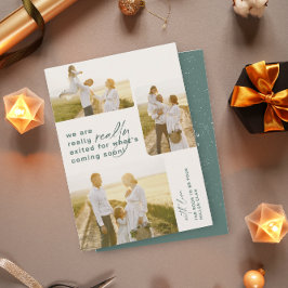 Anúncio de Gravidez de Feriado Verde Realmente Saí