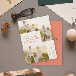 Anúncio de Gravidez de Feriado Vermelho Realmente 