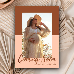 Anúncio de Gravidez de Foto da Tipografia Elegante