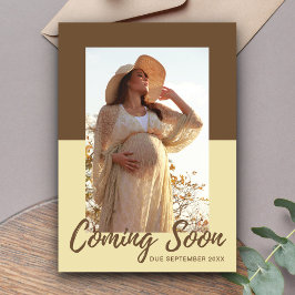 Anúncio de Gravidez de Foto da Tipografia Elegante