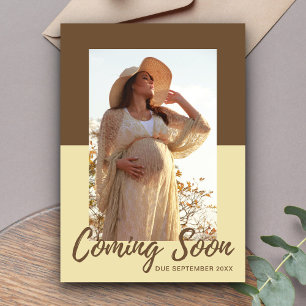Anúncio de Gravidez de Foto da Tipografia Elegante