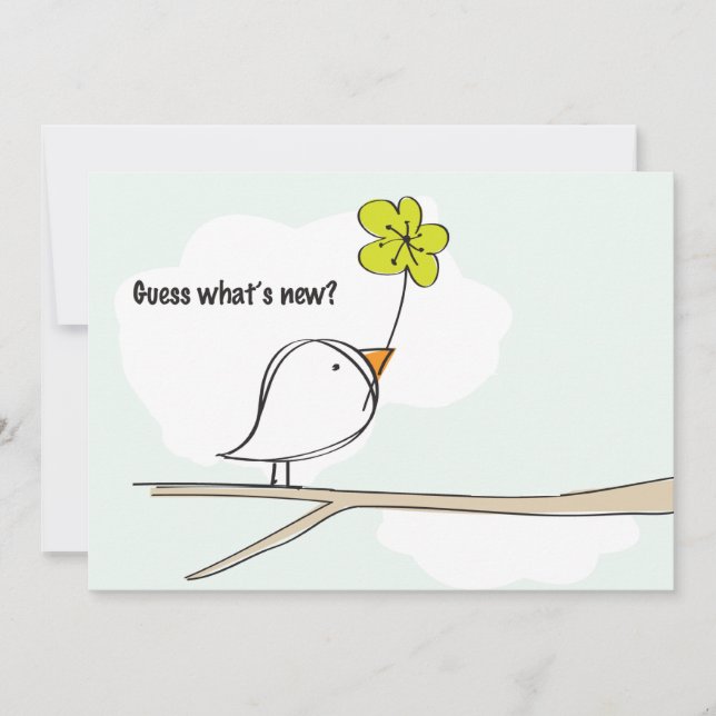 Anúncio de Gravidez de Foto de Aves Irmão (Frente)