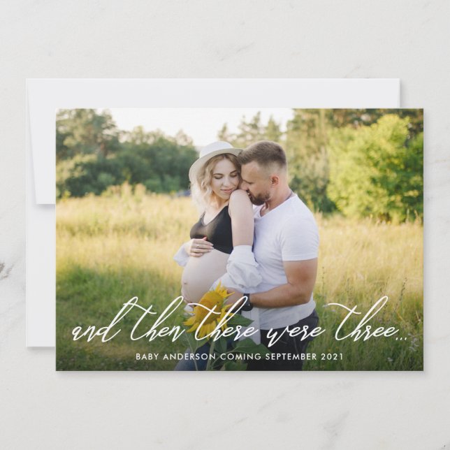 Anúncio de Gravidez de Foto Moderna (Frente)