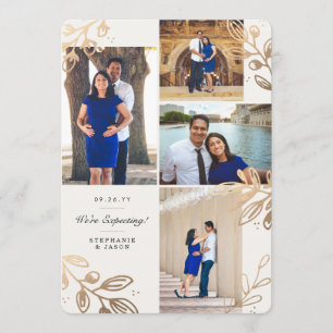 Anúncio de Gravidez de Fotografias do Dourado Leav