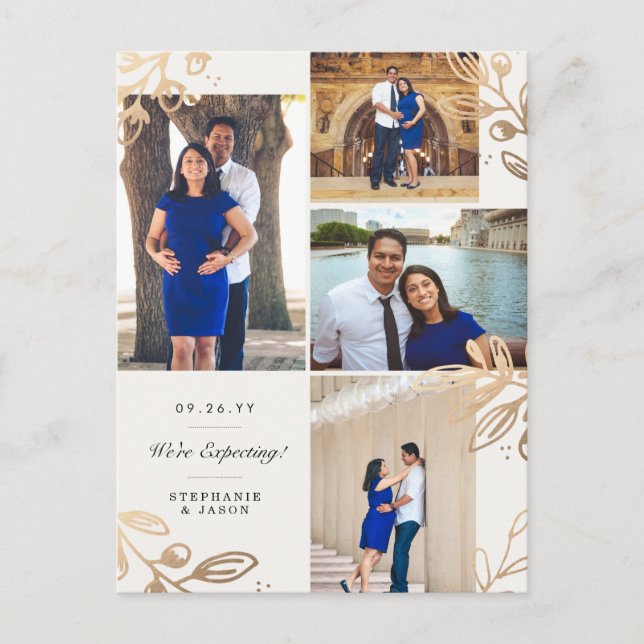 Anúncio de Gravidez de Fotografias do Dourado Leav (Frente)