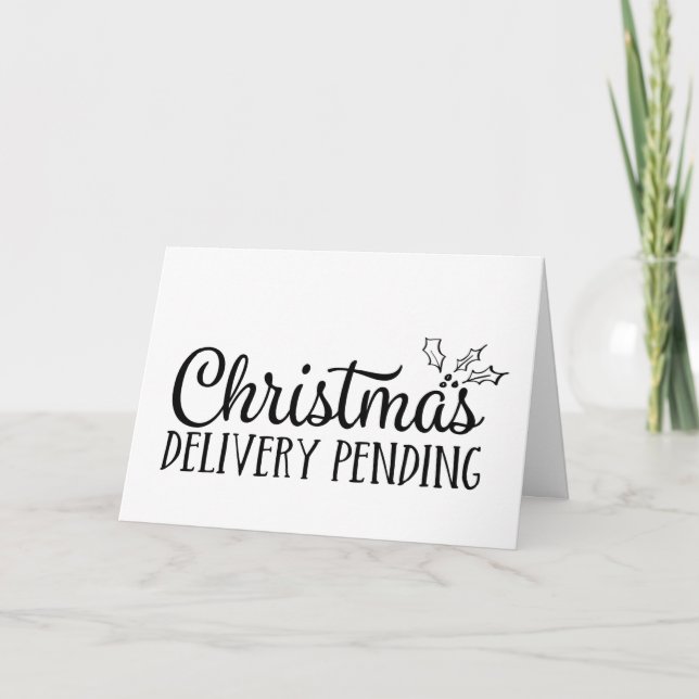 Anúncio de Gravidez de Natal Bebê Previsto para De (Frente)