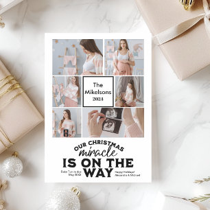 Anúncio de Gravidez de Natal com Várias Fotos