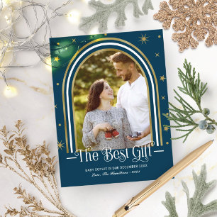 Anúncio de Gravidez de Natal em Arch Frame