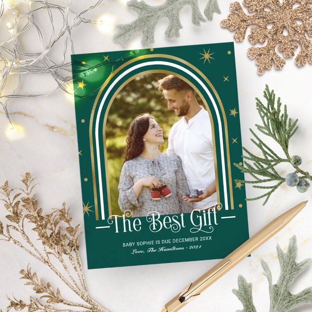 Anúncio de Gravidez de Natal em Arch Frame (Criador carregado)